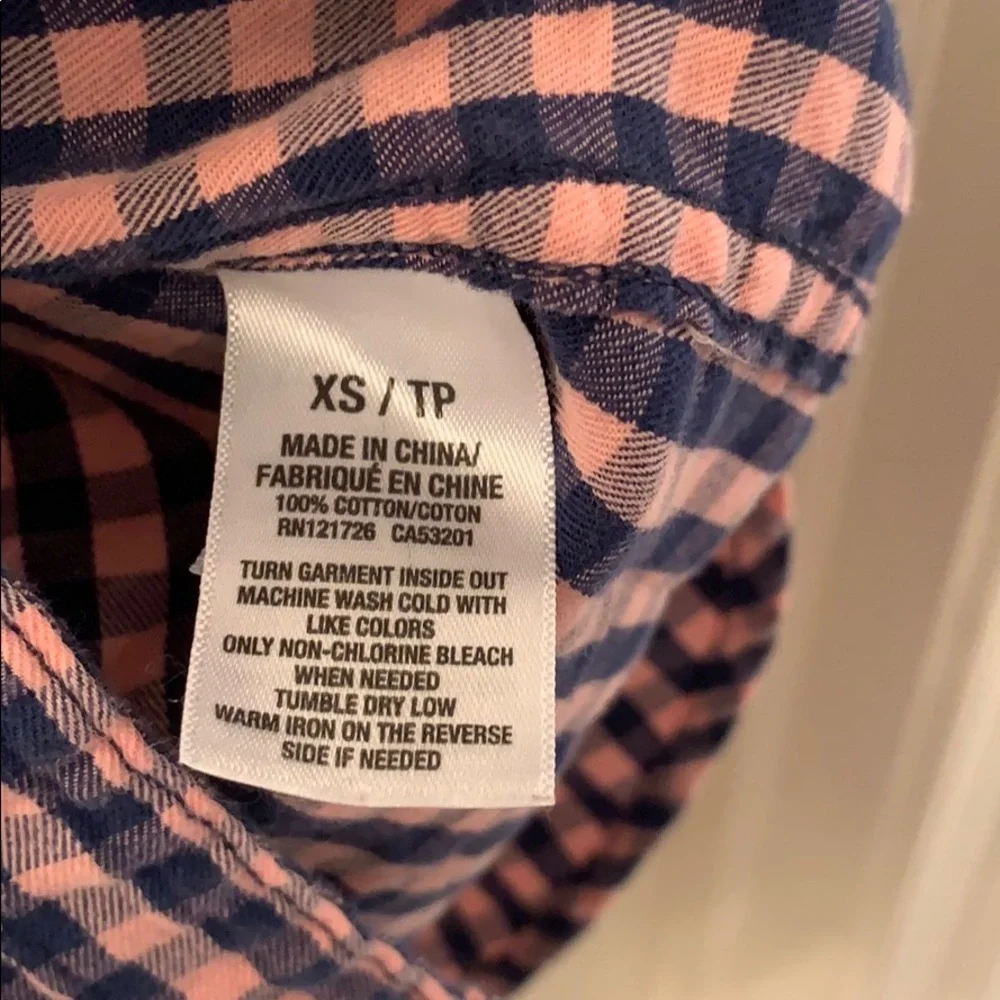 Prince & Fox soft blue/pink button-down flannel